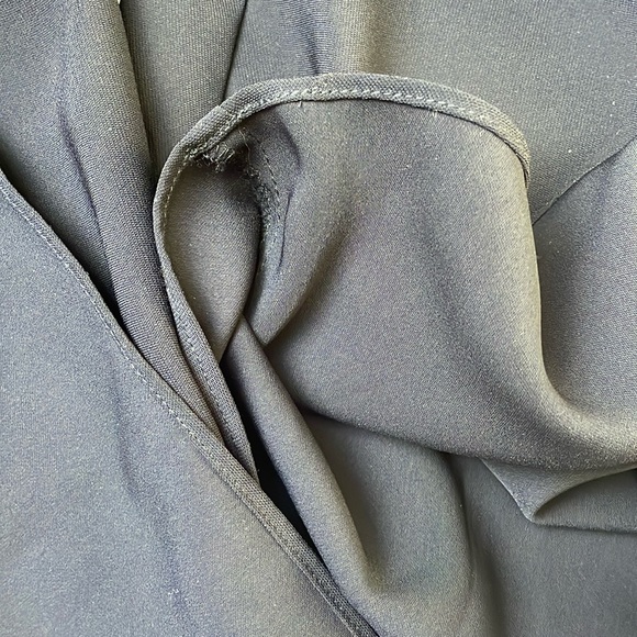 Amanda Uprichard Black Flat Front Straight Pants Size S Hight Waist Wide Leg - Picture 7 of 16